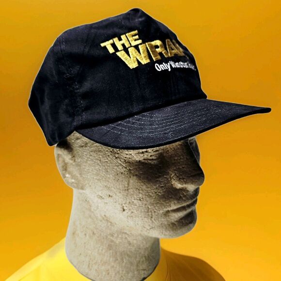 VTG Winston Hat Nascar Racing The Wrap Mens Snapback Plush Fabric Blk 90s EUC! - Picture 3 of 13